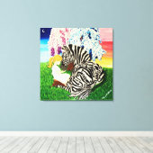 Bewustzijn van het syndroom van Ehlers Danlos Canvas Afdruk (Insitu (Houten vloer))