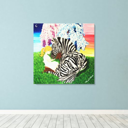 Bewustzijn van het syndroom van Ehlers Danlos Canvas Afdruk (Insitu (Houten vloer))