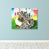 Bewustzijn van het syndroom van Ehlers Danlos Canvas Afdruk (Insitu (Houten vloer))