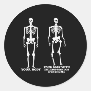 Bewustzijn van het syndroom van Ehlers-Danlos Ronde Sticker