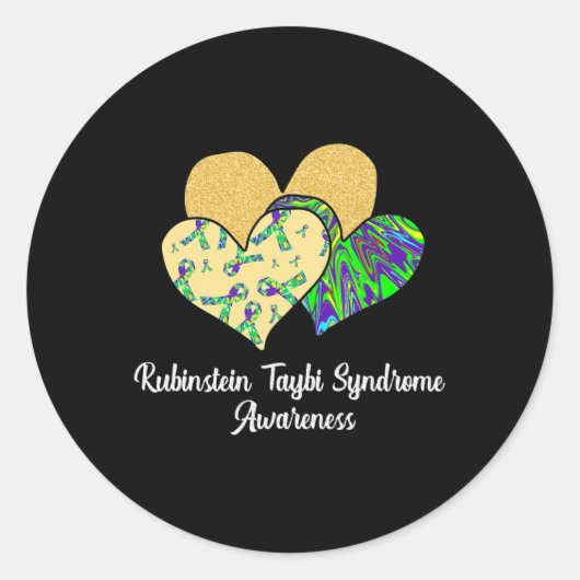 Bewustzijn van het syndroom van Rubinstein Taybi b Ronde Sticker (Voorkant)
