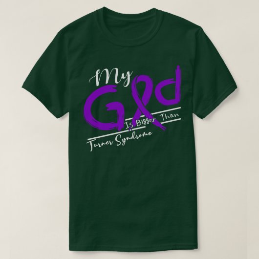 Bewustzijn van het Turner-syndroom Mijn God is ste T-shirt (Design voorkant)