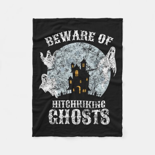 bewustzijn van Hitchhiking Ghosts Fun Halloween Fleece Deken (Voorkant)