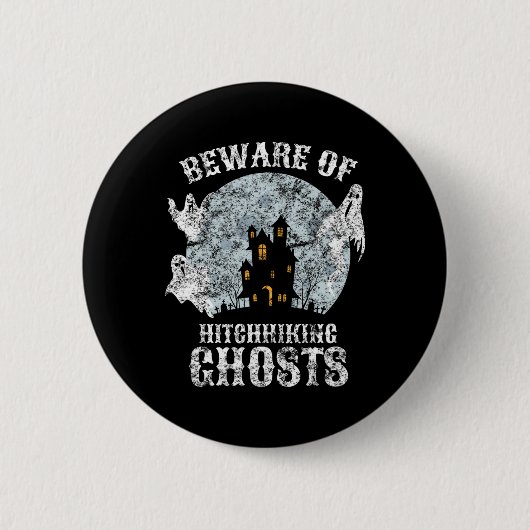 bewustzijn van Hitchhiking Ghosts Fun Halloween Ronde Button 5,7 Cm (Voorkant)