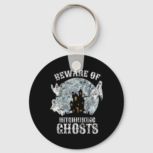 bewustzijn van Hitchhiking Ghosts Fun Halloween Sleutelhanger (Voorkant)