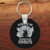 bewustzijn van Hitchhiking Ghosts Fun Halloween Sleutelhanger (Voorkant)