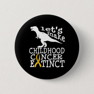 Bewustzijn van kinderkanker Dipg Uitgestorven Goud Ronde Button 5,7 Cm