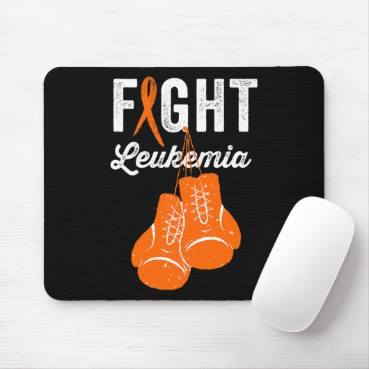 Bewustzijn van leukemiebestrijders tegen leukemie muismat (Met muis)