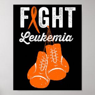 Bewustzijn van leukemiebestrijders tegen leukemie poster