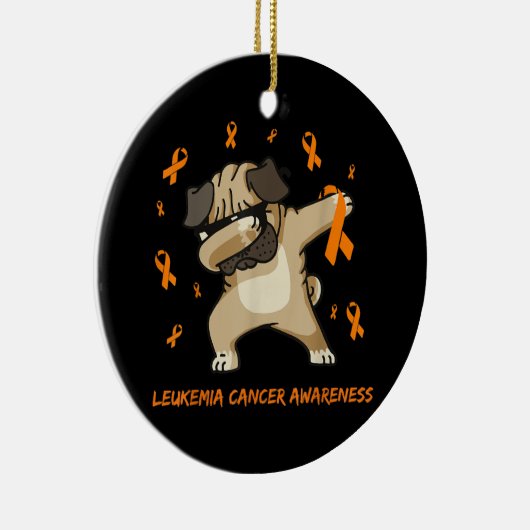 bewustzijn van leukemiekanker keramisch sierlijk ornament (Rechts)