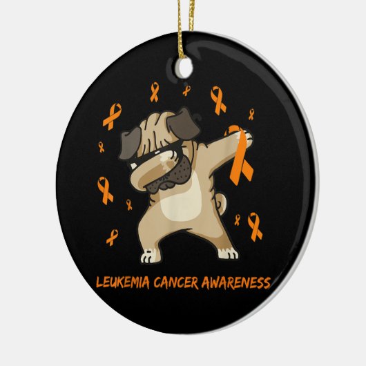 bewustzijn van leukemiekanker keramisch sierlijk ornament (Links)