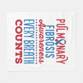 Bewustzijn van longfibrose Elke borstkas Fleece Deken (Voorkant (Horizontaal))