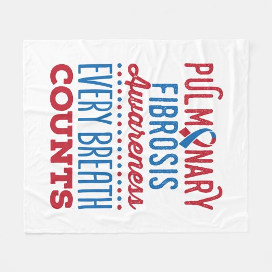 Bewustzijn van longfibrose Elke borstkas Fleece Deken (Voorkant (Horizontaal))