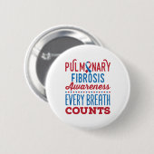 Bewustzijn van longfibrose Elke borstkas Ronde Button 5,7 Cm (Voorkant /achterkant)