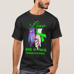 Bewustzijn van mitochondriale ziekte, liefde heeft t-shirt