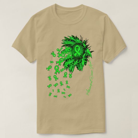 Bewustzijn van mitochondriale ziekte Sunflow T-shirt (Design voorkant)