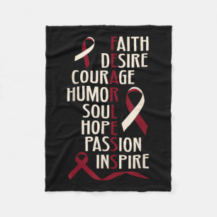 Bewustzijn van mondhalskanker onbevreesd fleece deken