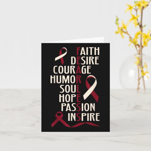 Bewustzijn van mondhalskanker onbevreesd kaart (Gele Bloem)