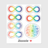 Bewustzijn van neurodiversiteit | Autisme-acceptat Sticker (Vel)