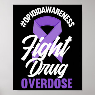 Bewustzijn van opioïden Bestrijding van overdoseri Poster
