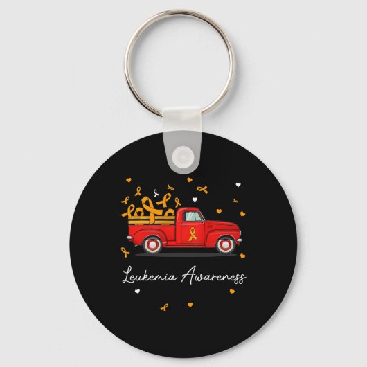Bewustzijn van Oranje ribbon leukemie Sleutelhanger (Voorkant)
