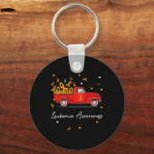 Bewustzijn van Oranje ribbon leukemie Sleutelhanger (Voorkant)