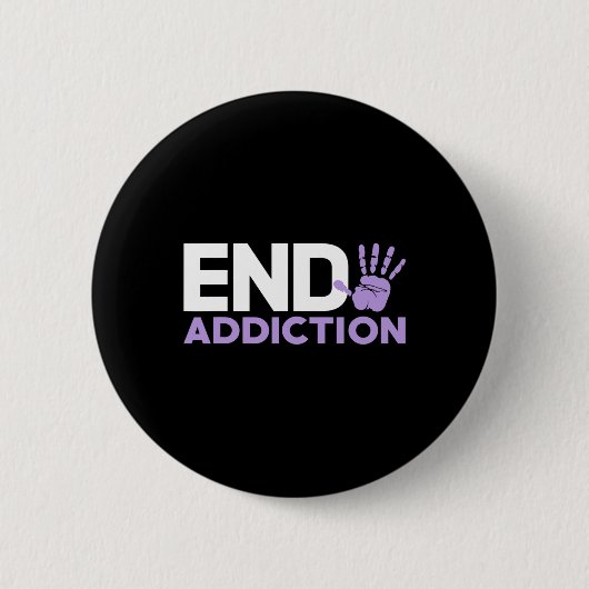 Bewustzijn van overdosering Eindverslaving Stoptek Ronde Button 5,7 Cm (Voorkant)