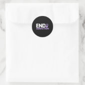 Bewustzijn van overdosering Eindverslaving Stoptek Ronde Sticker (Tas)