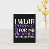 Bewustzijn van overdosering Ik Draag Paarse voor m Kaart (Gele Bloem)