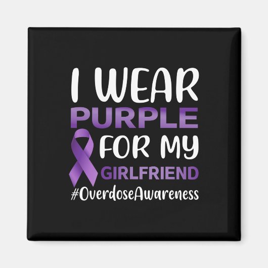 Bewustzijn van overdosering Ik Draag Paarse voor m Magneet (Voorkant)