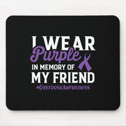 Bewustzijn van overdosering Ik Draag Paarse voor m Muismat (Voorkant)