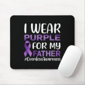 Bewustzijn van overdosering Ik Draag Paarse voor m Muismat (Met muis)