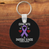 Bewustzijn van overdosering Leven met een onzichtb Sleutelhanger (Achterkant)