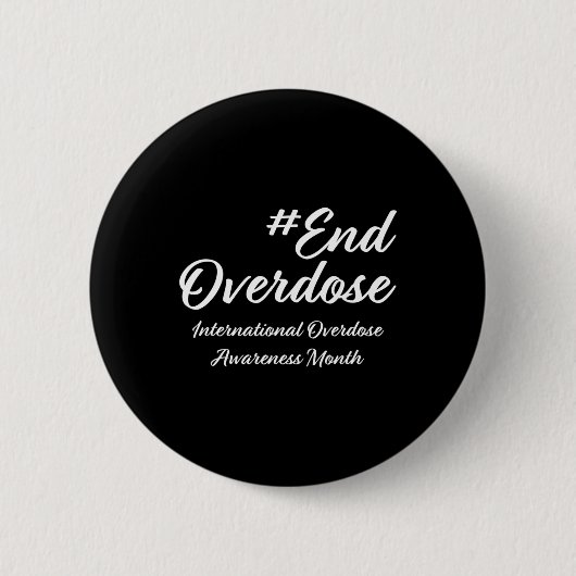 Bewustzijn van overdosering Maand Ronde Button 5,7 Cm (Voorkant)