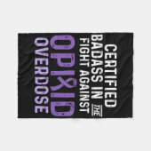 Bewustzijn van overdosering met opioïden Overleven Fleece Deken (Voorkant (Horizontaal))