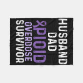 Bewustzijn van overdosering met opioïden Overleven Fleece Deken (Voorkant (Horizontaal))