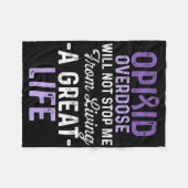 Bewustzijn van overdosering met opioïden Overleven Fleece Deken (Voorkant (Horizontaal))