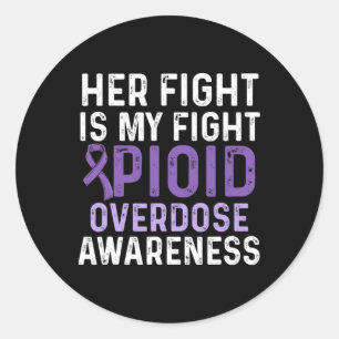 Bewustzijn van overdosering met opioïden Overleven Ronde Sticker