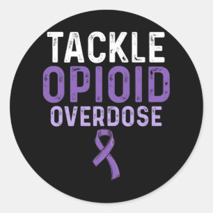Bewustzijn van overdosering met opioïden Overleven Ronde Sticker