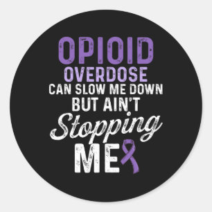 Bewustzijn van overdosering met opioïden Overleven Ronde Sticker