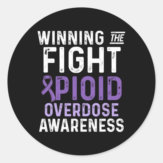 Bewustzijn van overdosering met opioïden Overleven Ronde Sticker (Voorkant)