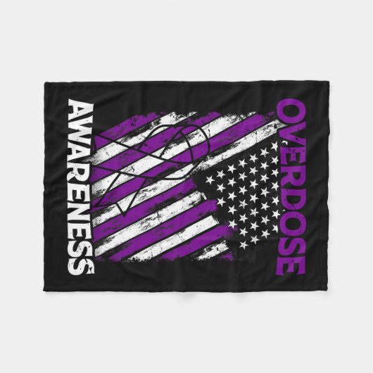 Bewustzijn van overdosering opioïden in Amerikaans Fleece Deken (Voorkant (Horizontaal))