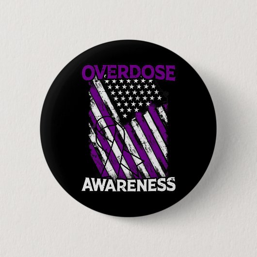 Bewustzijn van overdosering opioïden in Amerikaans Ronde Button 5,7 Cm (Voorkant)