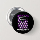 Bewustzijn van overdosering opioïden in Amerikaans Ronde Button 5,7 Cm (Voorkant /achterkant)