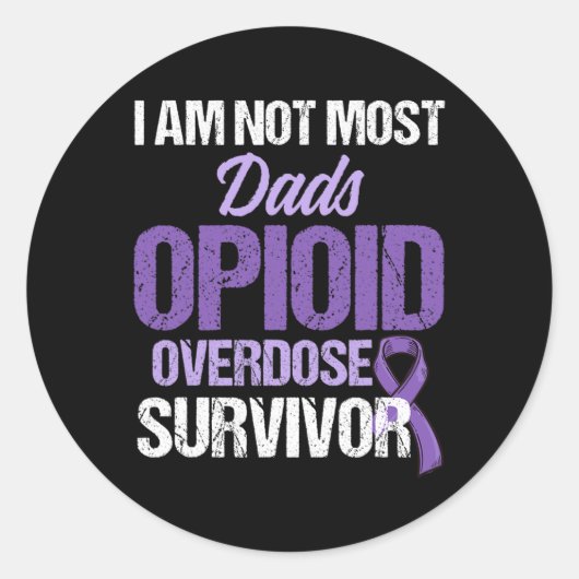 Bewustzijn van overdosering opioïden Overlevende s Ronde Sticker (Voorkant)
