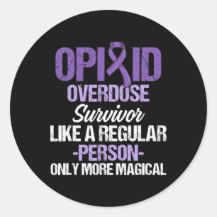 Bewustzijn van overdosering opioïden Overlevende s Ronde Sticker