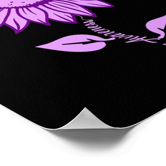 Bewustzijn van overdosering Paarse lint Geneesmidd Poster (Hoek)