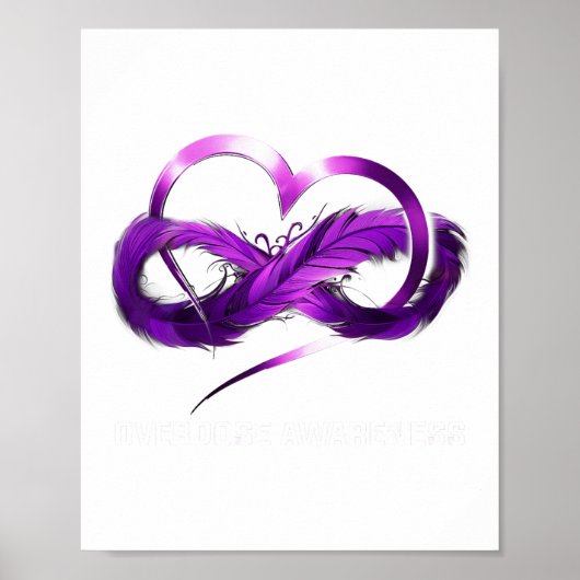 Bewustzijn van overdosis hart poster (Voorkant)