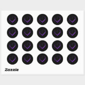 Bewustzijn van overdosis linthart ronde sticker (Vel)