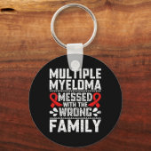 Bewustzijn van overlevende bloedkankerplasmacelmye sleutelhanger (Voorkant)